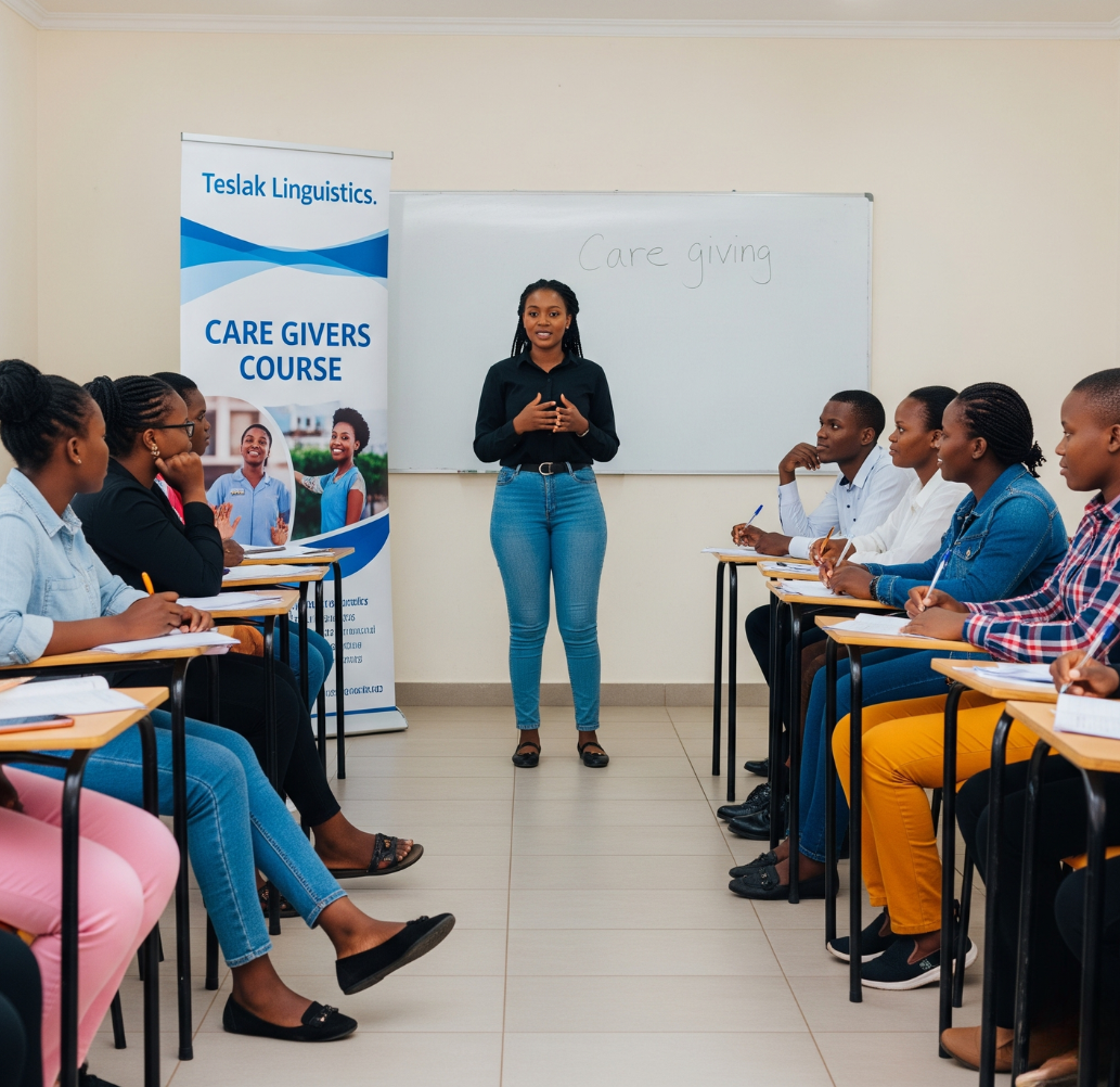 Teslak caregiver students during practical training in Kenya